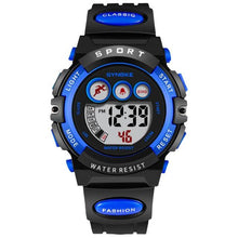 Load image into Gallery viewer, New Girls Boys Watch Waterproof 50M Electronic Watches Luminous Dial Fashion Sports Waterproof Casual Electronic Analog Quartz 7 Colorful Led Watches With Alarm Stopwatch Silicone Band Luminous Wristatches
