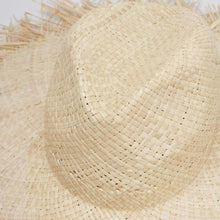 Load image into Gallery viewer, New Handmade Women Straw Sun Hats Large Wide Flat Top Wide Hat Beach Hat Lady Holiday Sun Protection Hat Girls Quality Natural Outdoor Sun Caps For Holiday Vintage Design Hat
