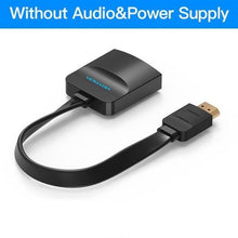 Load image into Gallery viewer, New HDMI To VGA Adapter Digital To Analog Video Audio Converter Cable Gold-Plated HDMI To VGA Adapter Black Design 1080p For Laptop TV Projector Gaming
