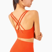Load image into Gallery viewer, New High Quality Fabric Nylon Breathable Women Yoga Tops Bra Solid Color And Sports Wear Outdoor Exercise Clothes For Ladies
