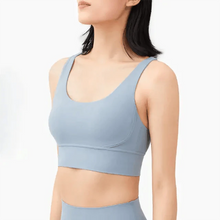 Load image into Gallery viewer, New High Quality Fabric Nylon Breathable Women Yoga Tops Bra Solid Color And Sports Wear Outdoor Exercise Clothes For Ladies
