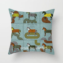 Load image into Gallery viewer, New Horse Cushion Cover Short Plus Luxury Horse Cotton Linen Decorative Pillowcase Cushion Decorative Pillows  Covers for Home Sofa Couch Car Bedrooms 45x45cm
