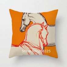 Load image into Gallery viewer, New Horse Cushion Cover Short Plus Luxury Horse Cotton Linen Decorative Pillowcase Cushion Decorative Pillows  Covers for Home Sofa Couch Car Bedrooms 45x45cm
