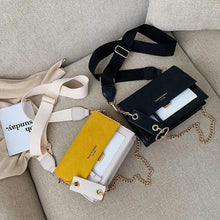 Load image into Gallery viewer, New Look Contrast Color Scrub Leather Crossbody Bags For Women And Girls Simple Chain Shoulder Bag , Purses And Handbags For Ladies
