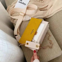 Load image into Gallery viewer, New Look Contrast Color Scrub Leather Crossbody Bags For Women And Girls Simple Chain Shoulder Bag , Purses And Handbags For Ladies

