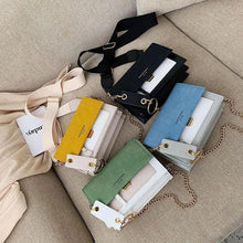 Load image into Gallery viewer, New Look Contrast Color Scrub Leather Crossbody Bags For Women And Girls Simple Chain Shoulder Bag , Purses And Handbags For Ladies
