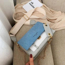 Load image into Gallery viewer, New Look Contrast Color Scrub Leather Crossbody Bags For Women And Girls Simple Chain Shoulder Bag , Purses And Handbags For Ladies
