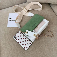 Load image into Gallery viewer, New Look Contrast Color Scrub Leather Crossbody Bags For Women And Girls Simple Chain Shoulder Bag , Purses And Handbags For Ladies
