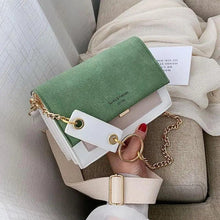 Load image into Gallery viewer, New Look Contrast Color Scrub Leather Crossbody Bags For Women And Girls Simple Chain Shoulder Bag , Purses And Handbags For Ladies
