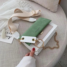 Load image into Gallery viewer, New Look Contrast Color Scrub Leather Crossbody Bags For Women And Girls Simple Chain Shoulder Bag , Purses And Handbags For Ladies
