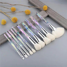 Load image into Gallery viewer, New Luxury Cosmic Color New Luxury Crystal Makeup Brushes Powder Foundation Eyeshadow Eyebrow Cosmetics for Face Fan Make Up Brush Set
