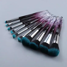 Load image into Gallery viewer, New Luxury Cosmic Color New Luxury Crystal Makeup Brushes Powder Foundation Eyeshadow Eyebrow Cosmetics for Face Fan Make Up Brush Set
