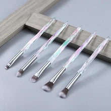 Load image into Gallery viewer, New Luxury Cosmic Color New Luxury Crystal Makeup Brushes Powder Foundation Eyeshadow Eyebrow Cosmetics for Face Fan Make Up Brush Set
