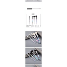 Load image into Gallery viewer, New Luxury Cosmic Color New Luxury Crystal Makeup Brushes Powder Foundation Eyeshadow Eyebrow Cosmetics for Face Fan Make Up Brush Set
