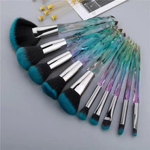 Load image into Gallery viewer, New Luxury Cosmic Color New Luxury Crystal Makeup Brushes Powder Foundation Eyeshadow Eyebrow Cosmetics for Face Fan Make Up Brush Set
