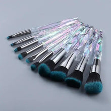 Load image into Gallery viewer, New Luxury Cosmic Color New Luxury Crystal Makeup Brushes Powder Foundation Eyeshadow Eyebrow Cosmetics for Face Fan Make Up Brush Set
