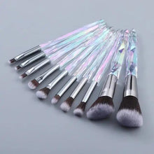 Load image into Gallery viewer, New Luxury Cosmic Color New Luxury Crystal Makeup Brushes Powder Foundation Eyeshadow Eyebrow Cosmetics for Face Fan Make Up Brush Set
