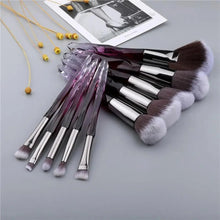 Load image into Gallery viewer, New Luxury Cosmic Color New Luxury Crystal Makeup Brushes Powder Foundation Eyeshadow Eyebrow Cosmetics for Face Fan Make Up Brush Set
