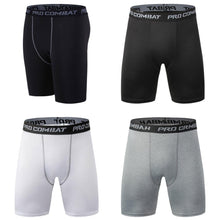 Load image into Gallery viewer, New Male Fitness Quick-Drying Tight Shorts Elastic Compression Leggings Training Pants Men Running Shorts Comfort Black Gray Mens Running Compression Pants Workout Cool Quick Dry Sports Shorts for Running Athletic Underwear
