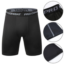 Load image into Gallery viewer, New Male Fitness Quick-Drying Tight Shorts Elastic Compression Leggings Training Pants Men Running Shorts Comfort Black Gray Mens Running Compression Pants Workout Cool Quick Dry Sports Shorts for Running Athletic Underwear
