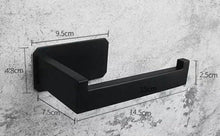Load image into Gallery viewer, New  Matte Black Toilet Paper Holder Wall Mount Tissue Roll Hanger 304 Stainless Steel Bathroom Accessories Toilet Paper Holder Tissue Roll Holder Hanger Stainless Steel Matte Black Bathroom Lavatory Hardware Wall Mount 14.5cm
