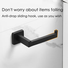 Load image into Gallery viewer, New  Matte Black Toilet Paper Holder Wall Mount Tissue Roll Hanger 304 Stainless Steel Bathroom Accessories Toilet Paper Holder Tissue Roll Holder Hanger Stainless Steel Matte Black Bathroom Lavatory Hardware Wall Mount 14.5cm
