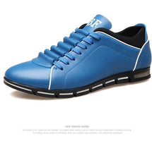 Load image into Gallery viewer, New Mens Leather Casual Sneakers Fashion Solid Leather Shoes Business Sport Flat Round Toe Fashion Sneakers Dress Shoes For Men Walking Business Office Driving Comfort Loafers
