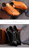 Load image into Gallery viewer, New Mens Leather Casual Sneakers Fashion Solid Leather Shoes Business Sport Flat Round Toe Fashion Sneakers Dress Shoes For Men Walking Business Office Driving Comfort Loafers
