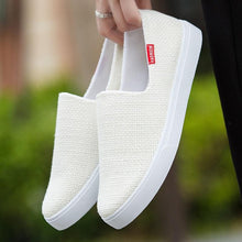 Load image into Gallery viewer, New Mens Womens Casual Flat Canvas Shoes Lightweight Elegant Shoes Men Casual Walking Sneakers Comfortable Modern White Soft Sneakers
