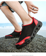 Load image into Gallery viewer, New Mesh Mens Aqua Shoes Outdoor Breathable Quick Dry Water Sneakers Light Anti-Skid Sport Footwear Comfortable Mesh Work Shoes Beach Swim Surf Shoes Water Shoes
