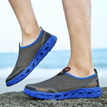 Load image into Gallery viewer, New Mesh Mens Aqua Shoes Outdoor Breathable Quick Dry Water Sneakers Light Anti-Skid Sport Footwear Comfortable Mesh Work Shoes Beach Swim Surf Shoes Water Shoes
