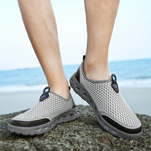 Load image into Gallery viewer, New Mesh Mens Aqua Shoes Outdoor Breathable Quick Dry Water Sneakers Light Anti-Skid Sport Footwear Comfortable Mesh Work Shoes Beach Swim Surf Shoes Water Shoes
