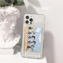 Load image into Gallery viewer, New Mini Wallet Card Holder Silicone Case for IPhone 11 12 13 Iphone 11 Pro X XS Max XR 7 8 Plus Soft Phone Cover Slim Shockproof Soft Protective Case With Cute Card Holder
