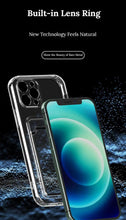 Load image into Gallery viewer, New Mini Wallet Card Holder Silicone Case for IPhone 11 12 13 Iphone 11 Pro X XS Max XR 7 8 Plus Soft Phone Cover Slim Shockproof Soft Protective Case With Cute Card Holder
