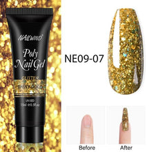 Load image into Gallery viewer, New Poly Nail Polish Gel Extension Glitter Gel Nails Manicure Design UV Reflective Diamond Shine
