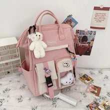 Load image into Gallery viewer, New Purple Waterproof Candy Colors Backpack For Women And Girls Fancy High School Bags for Teenage Girl Cute Travel Bag
