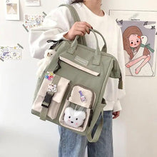 Load image into Gallery viewer, New Purple Waterproof Candy Colors Backpack For Women And Girls Fancy High School Bags for Teenage Girl Cute Travel Bag
