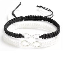 Load image into Gallery viewer, New Retro Infinity Handmade Bracelet Set Friendship Bracelet Set Love Couples Bracelets Bangles Set Infinity Matching Bracelets For Couples His And Hers Infinity Sign Handmade Rope Braided Stainless Steel BFF Bracelets
