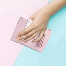 Load image into Gallery viewer, New Short PU Leather Clutch Bags Card Holder Wallet And  Small Coin Purse for Women And Girls
