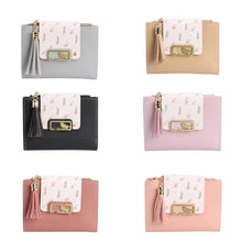 Load image into Gallery viewer, New Short PU Leather Clutch Bags Card Holder Wallet And  Small Coin Purse for Women And Girls
