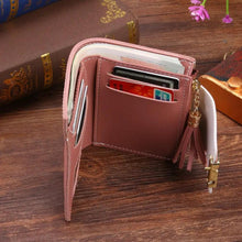 Load image into Gallery viewer, New Short PU Leather Clutch Bags Card Holder Wallet And  Small Coin Purse for Women And Girls
