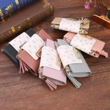 Load image into Gallery viewer, New Short PU Leather Clutch Bags Card Holder Wallet And  Small Coin Purse for Women And Girls
