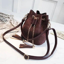 Load image into Gallery viewer, New Sizzling Mini Crossbody Handbags Cute Bucket Bag Organizer Small Tassel PU Leather Womens Shoulder Messenger Bags
