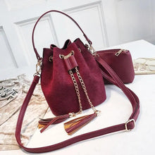 Load image into Gallery viewer, New Sizzling Mini Crossbody Handbags Cute Bucket Bag Organizer Small Tassel PU Leather Womens Shoulder Messenger Bags
