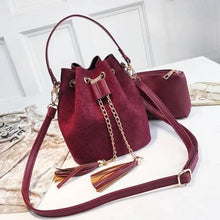 Load image into Gallery viewer, New Sizzling Mini Crossbody Handbags Cute Bucket Bag Organizer Small Tassel PU Leather Womens Shoulder Messenger Bags
