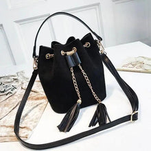 Load image into Gallery viewer, New Sizzling Mini Crossbody Handbags Cute Bucket Bag Organizer Small Tassel PU Leather Womens Shoulder Messenger Bags
