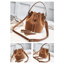 Load image into Gallery viewer, New Sizzling Mini Crossbody Handbags Cute Bucket Bag Organizer Small Tassel PU Leather Womens Shoulder Messenger Bags
