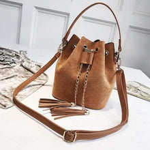 Load image into Gallery viewer, New Sizzling Mini Crossbody Handbags Cute Bucket Bag Organizer Small Tassel PU Leather Womens Shoulder Messenger Bags
