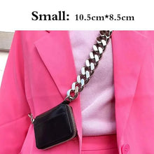 Load image into Gallery viewer, New Sparkling Thick Metal Chain Shoulder Bag Bike Wallet, Mini Bag, Coin Purse. Fashionable Women Pack Leather Crossbody Bags
