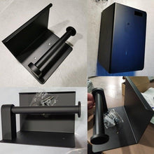 Load image into Gallery viewer, NEW Stainless Steel Toilet Paper Holder BathroomPaper Phone Holder Shelf Towel Roll shelf Accessories  Toilet Paper Holder with Phone Shelf Aluminum Bathroom Accessories Tissue Roll Dispenser Storage Rack Wall Mounted Modern Paper Towel Adapter
